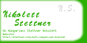 nikolett stettner business card